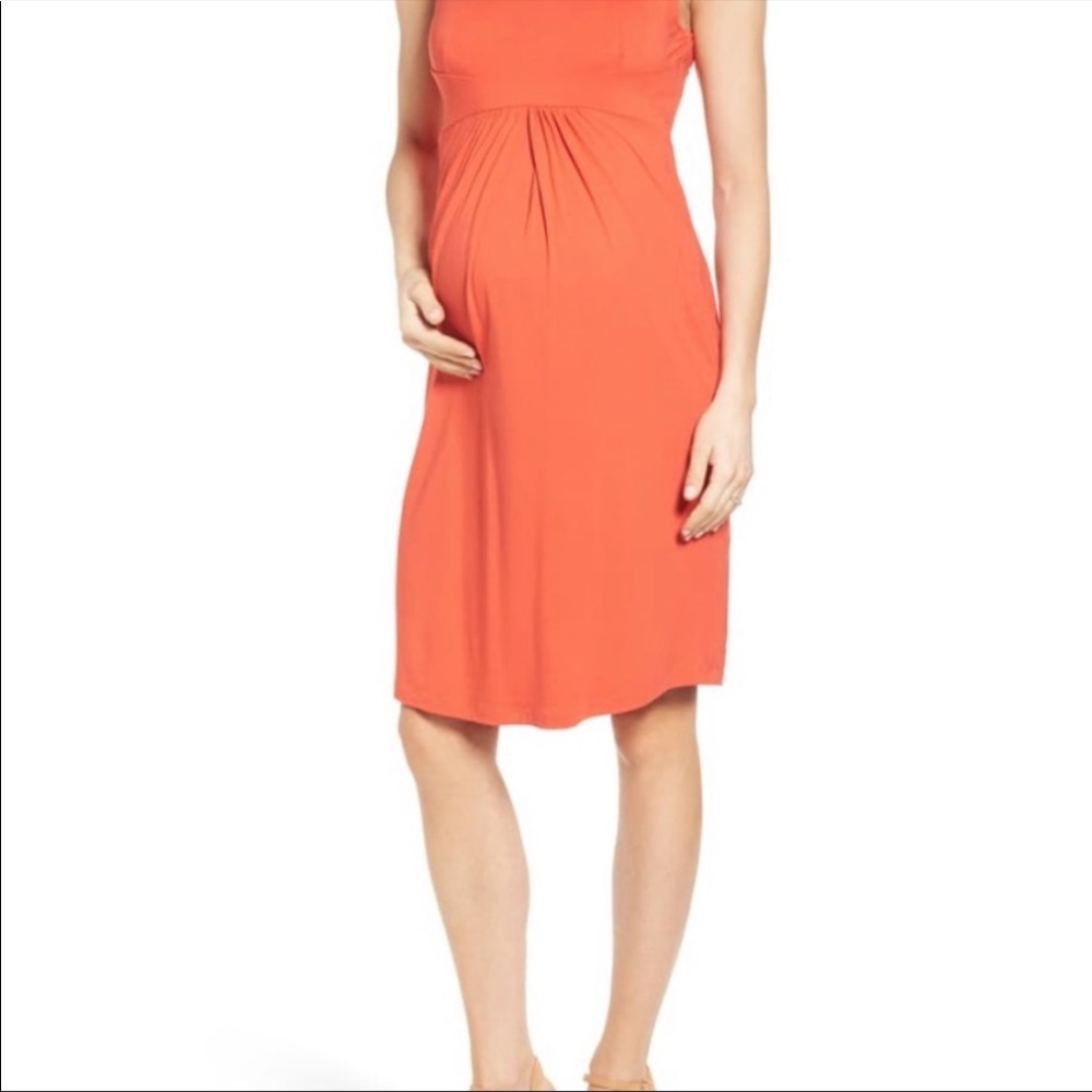 Isabella Oliver Coraline maternity dress in apricot - 4